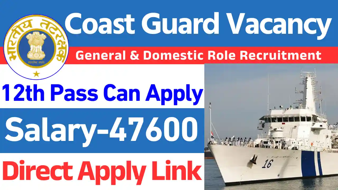 12th Pass Can Apply For Indian Coast Guard Vacancy 2025: Check Complete Details Here